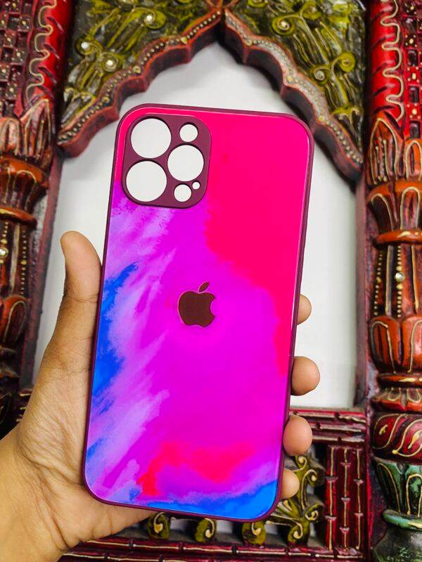 iPhone 12 Pro Max Premium Glass Finish Case - Tye Dye - Guleel