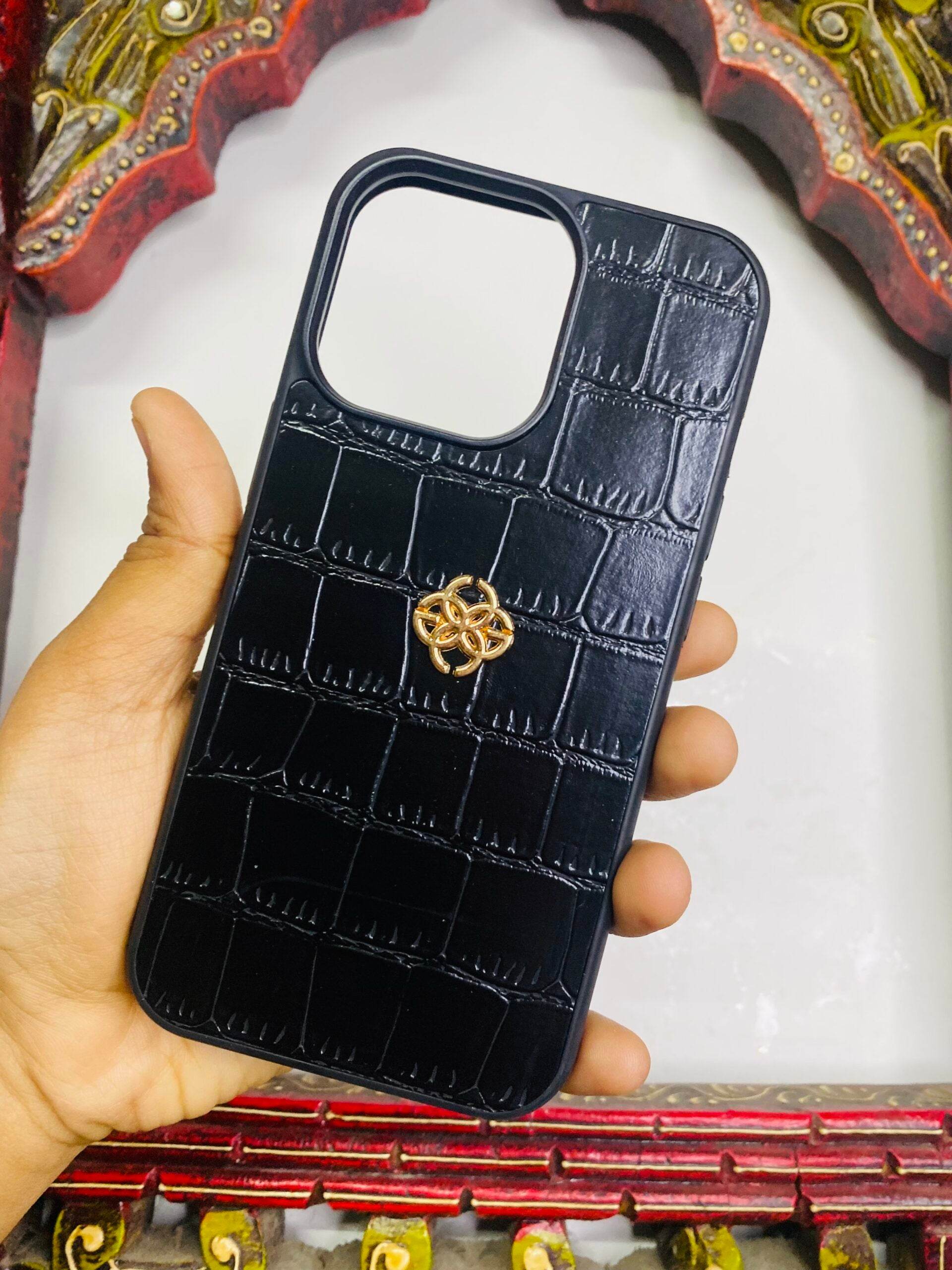 iPhone 13 Pro Premium Leather Case - Black - Guleel