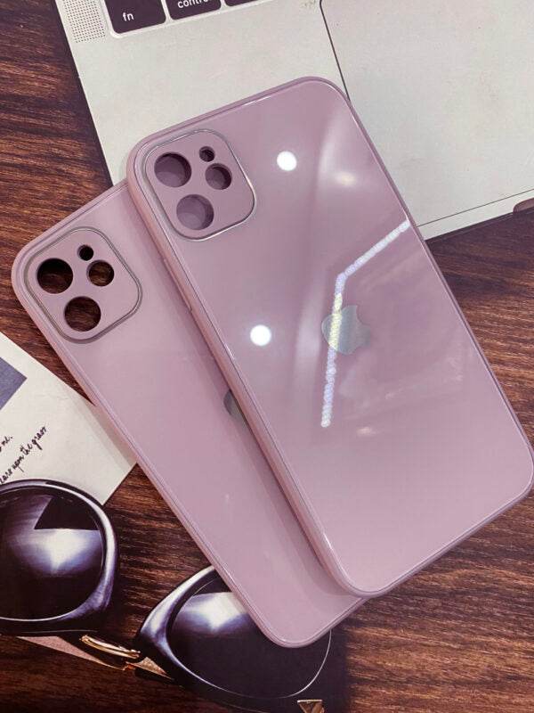 iPhone 11 Premium Glass Mirror Finish Case - Purple - Guleel