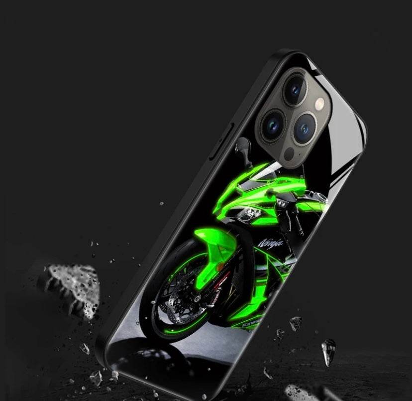Iphone 14 Premium Led Light Shockproof Case - Bike Design - Guleel