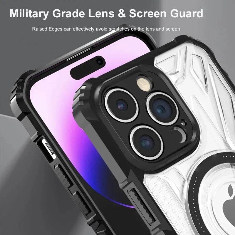Premium Shockproof Camera Protection Magsafe Transparent Case - Guleel