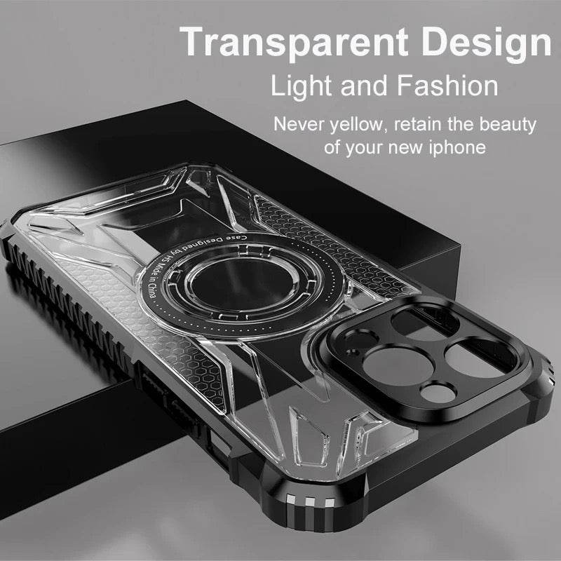 Premium Shockproof Camera Protection Magsafe Transparent Case - Guleel