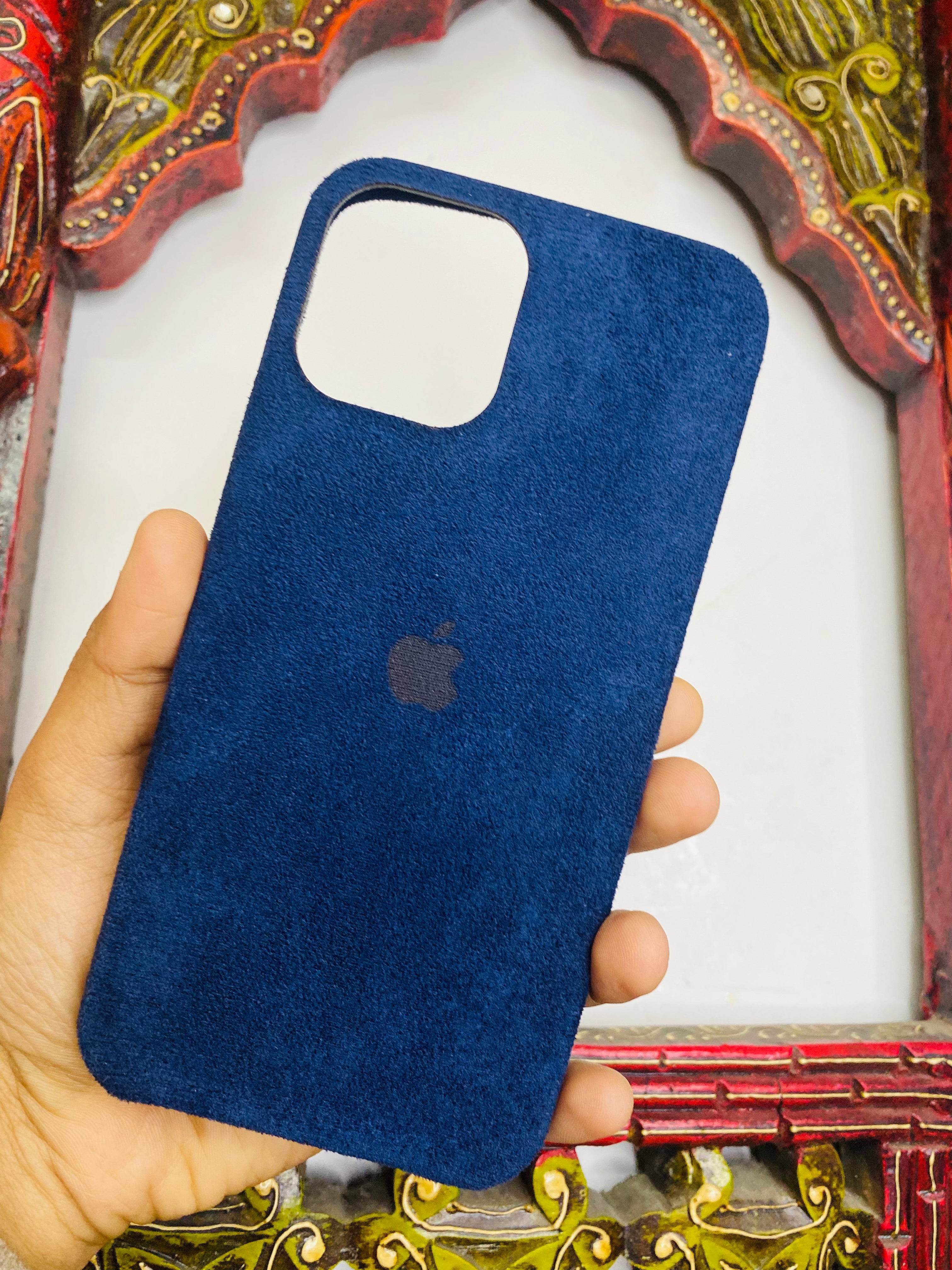 iPhone 12 Pro Max Premium Velvet Finish Case - Blue - Guleel