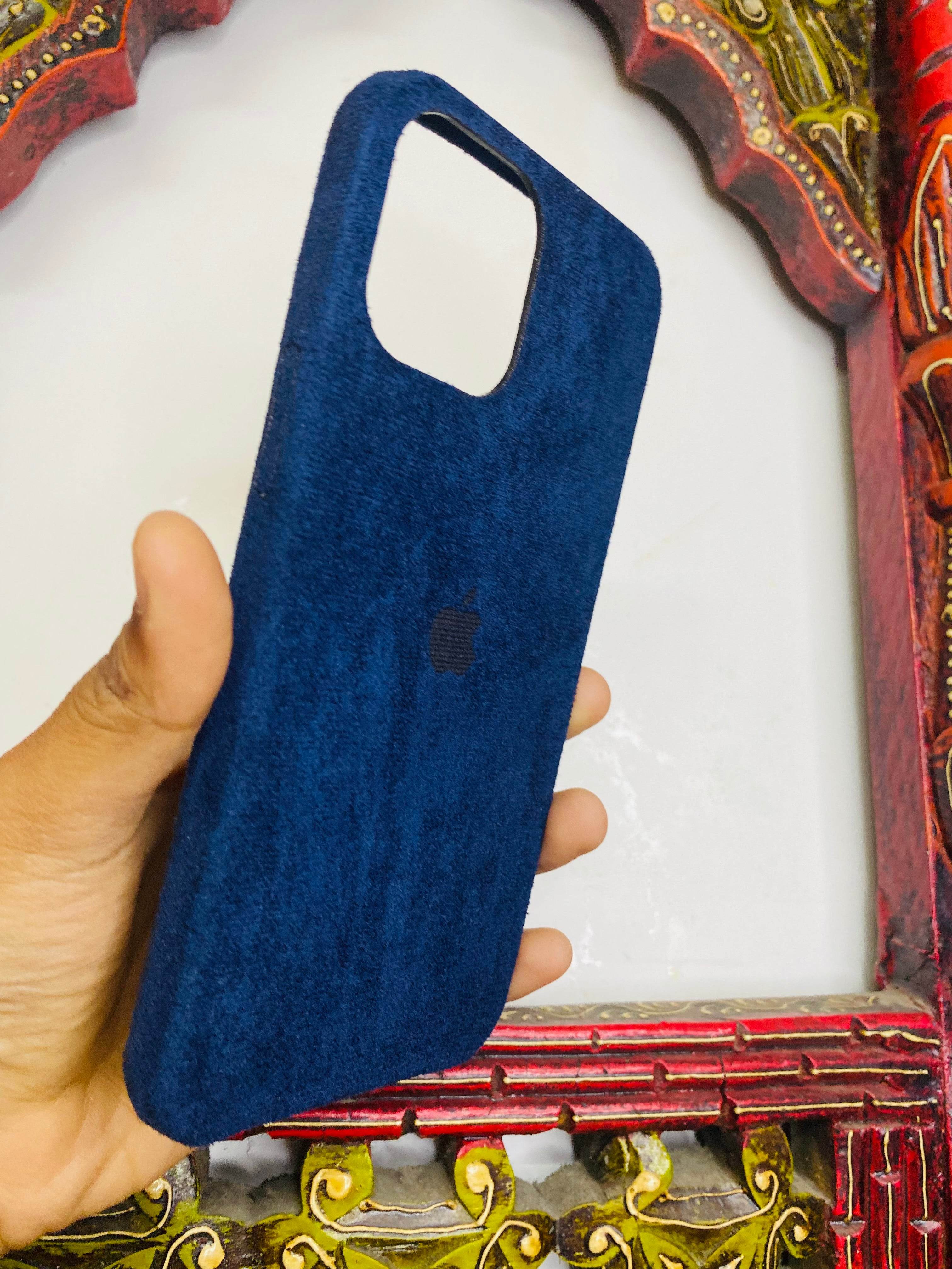 iPhone 12 Pro Max Premium Velvet Finish Case - Blue - Guleel