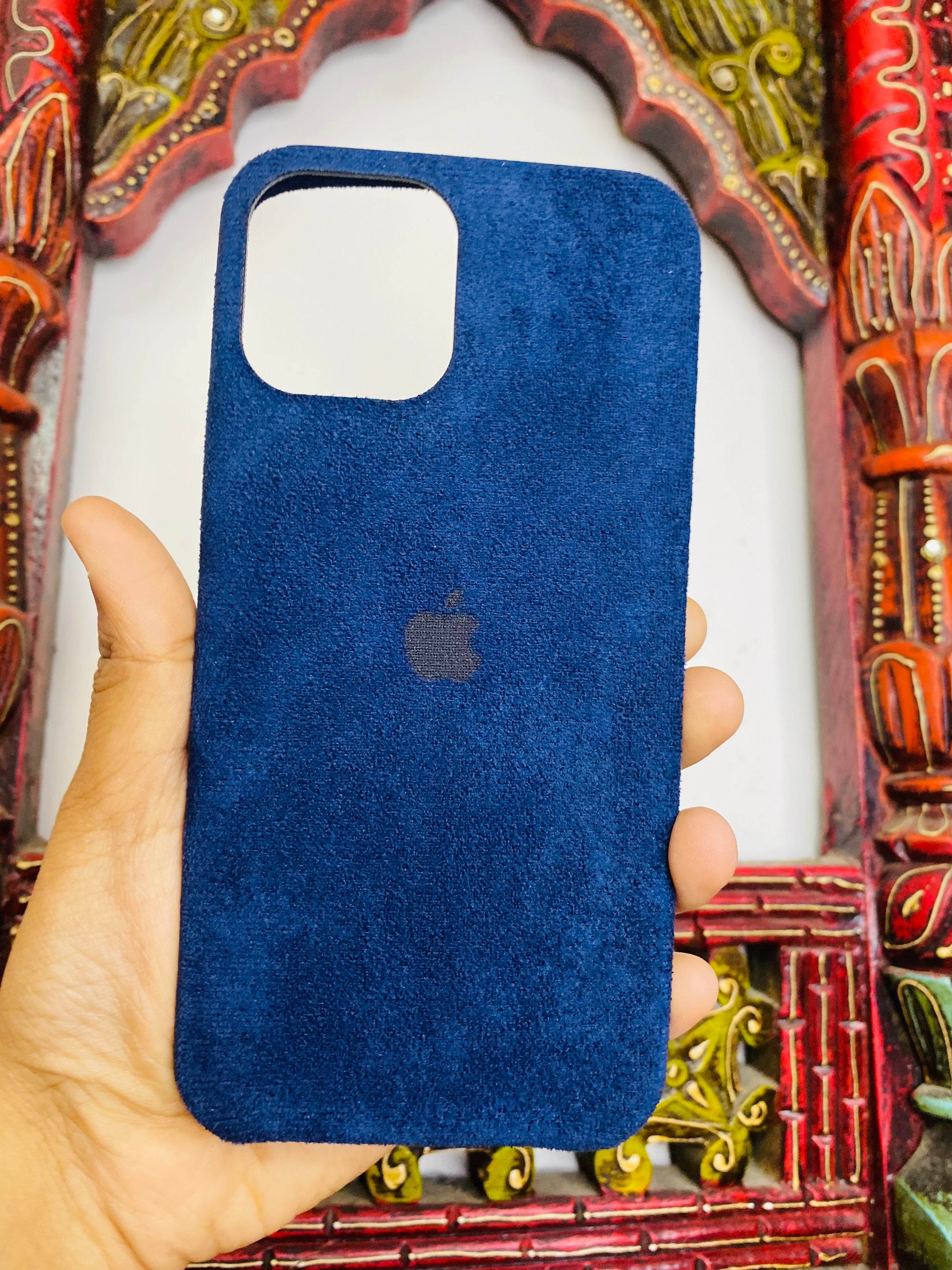 iPhone 12 Pro Max Premium Velvet Finish Case - Blue - Guleel