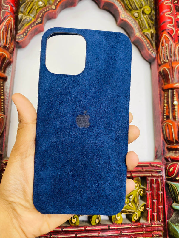 iPhone 12 Pro Max Premium Velvet Finish Case - Blue - Guleel
