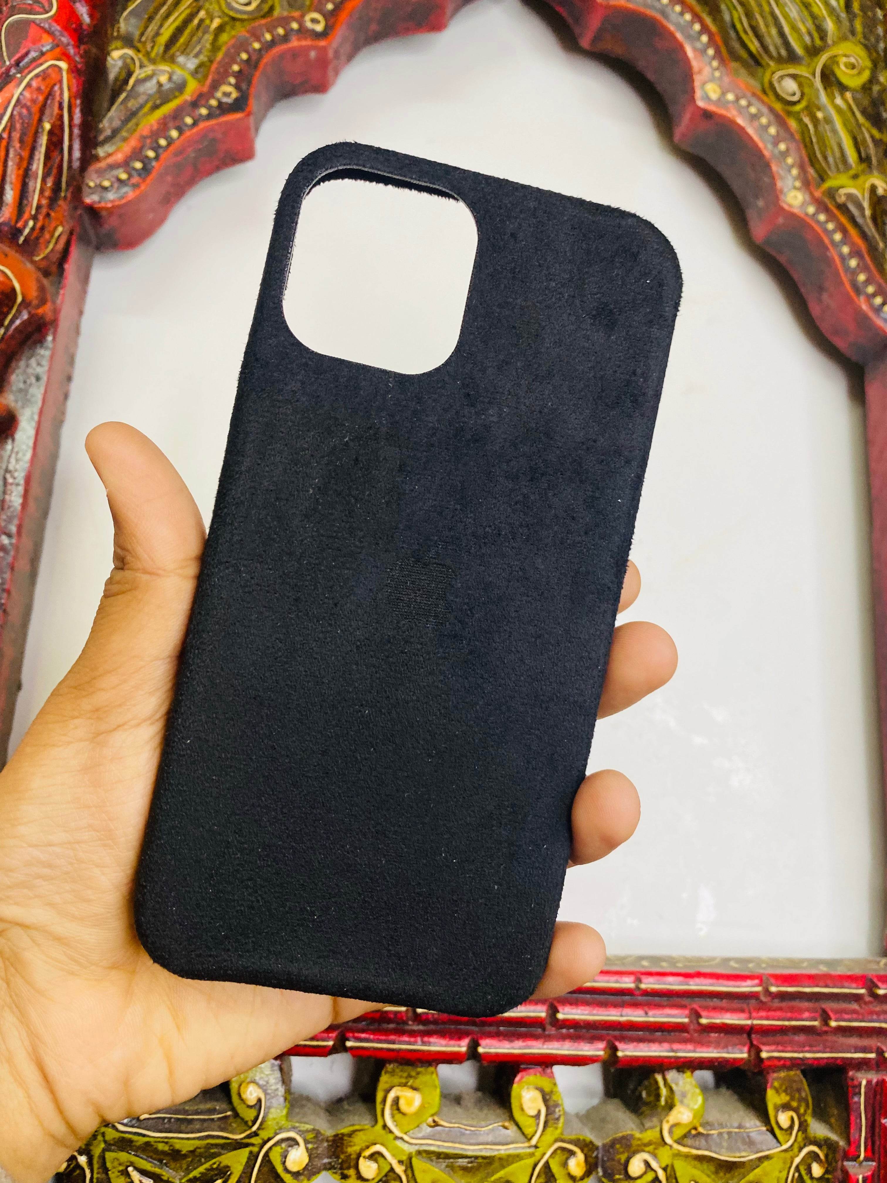 iPhone 12 Pro Max Premium Velvet Finish Case - Black - Guleel