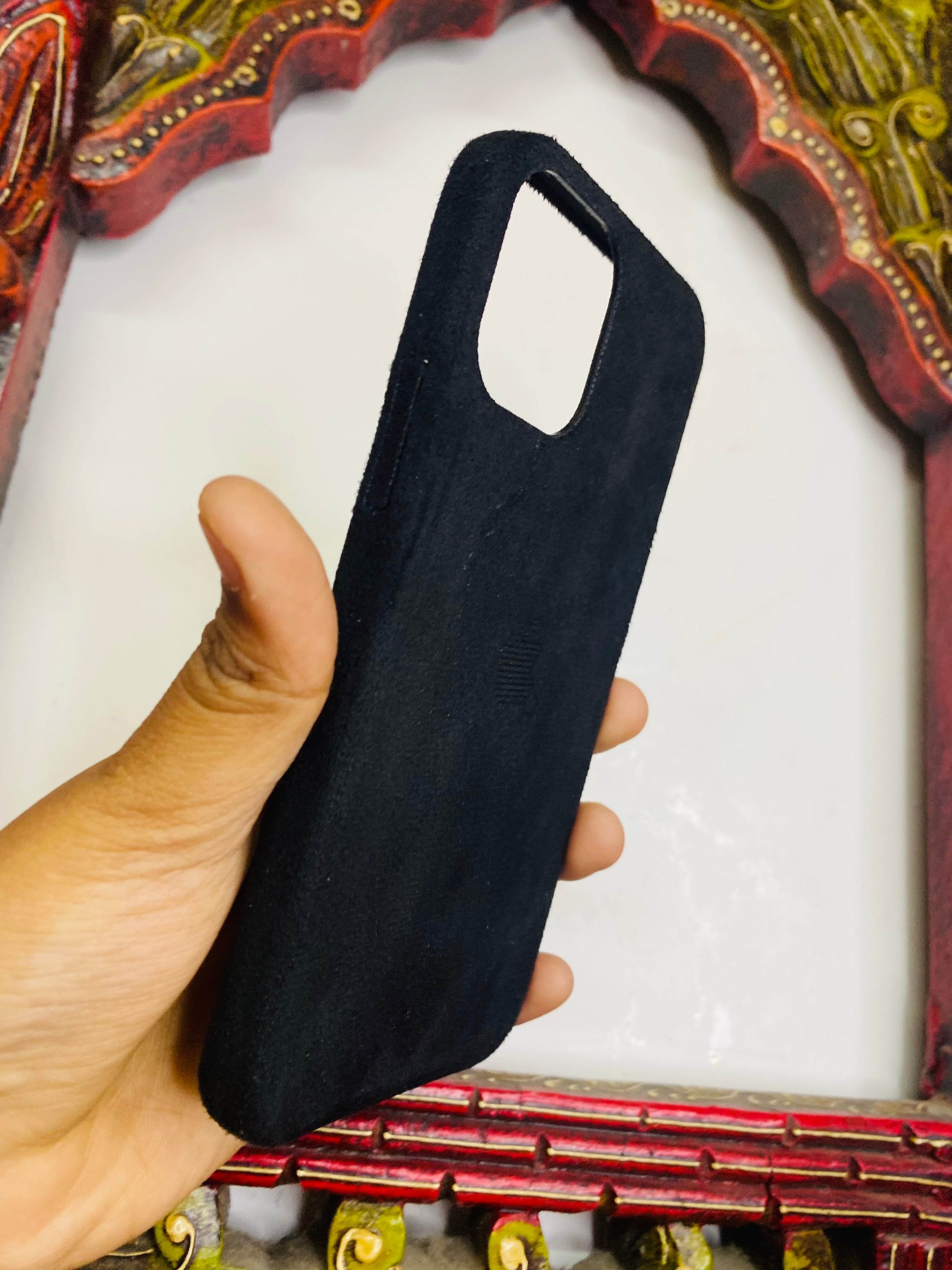 iPhone 12 Pro Max Premium Velvet Finish Case - Black - Guleel