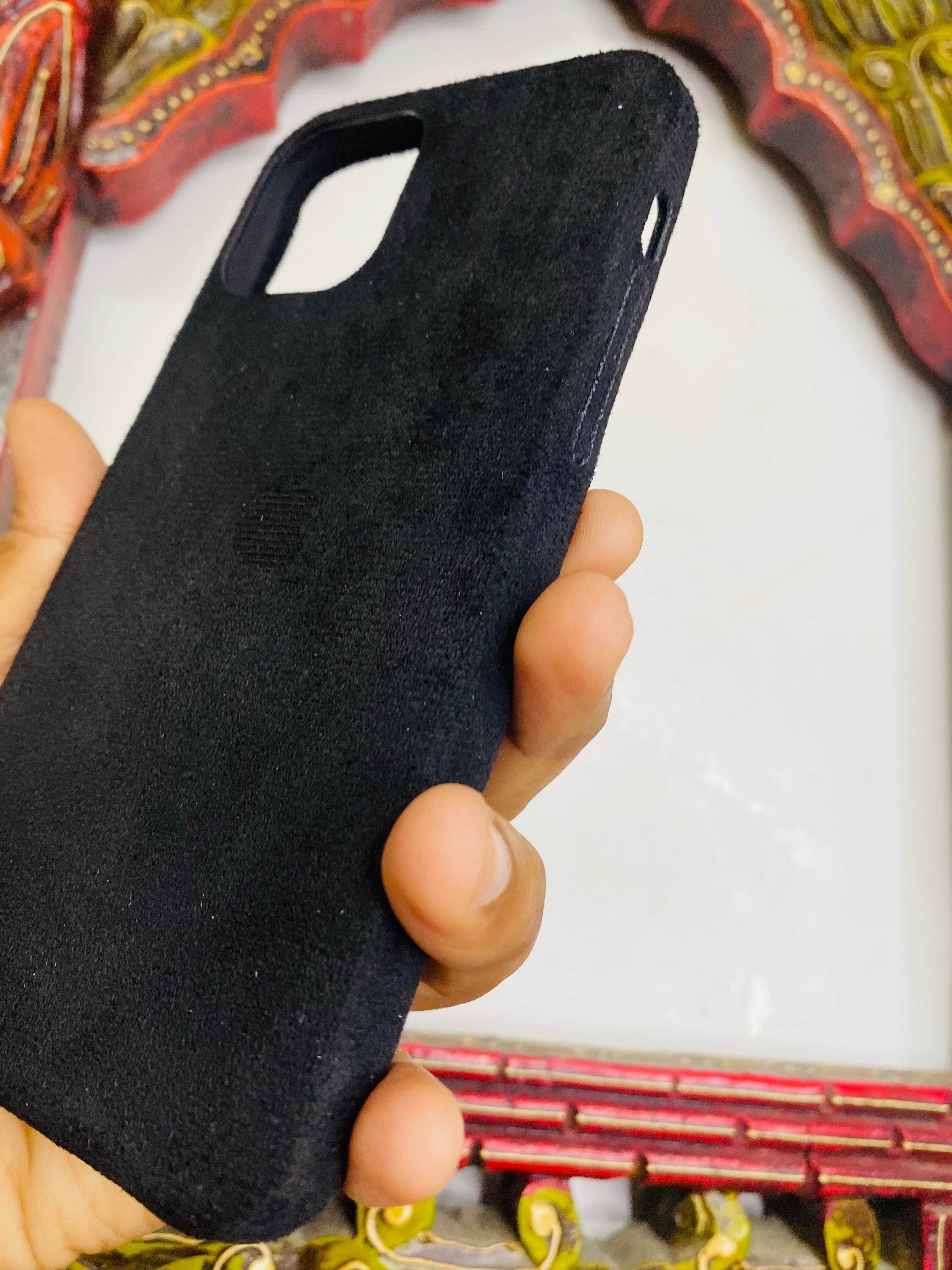 iPhone 12 Pro Max Premium Velvet Finish Case - Black - Guleel