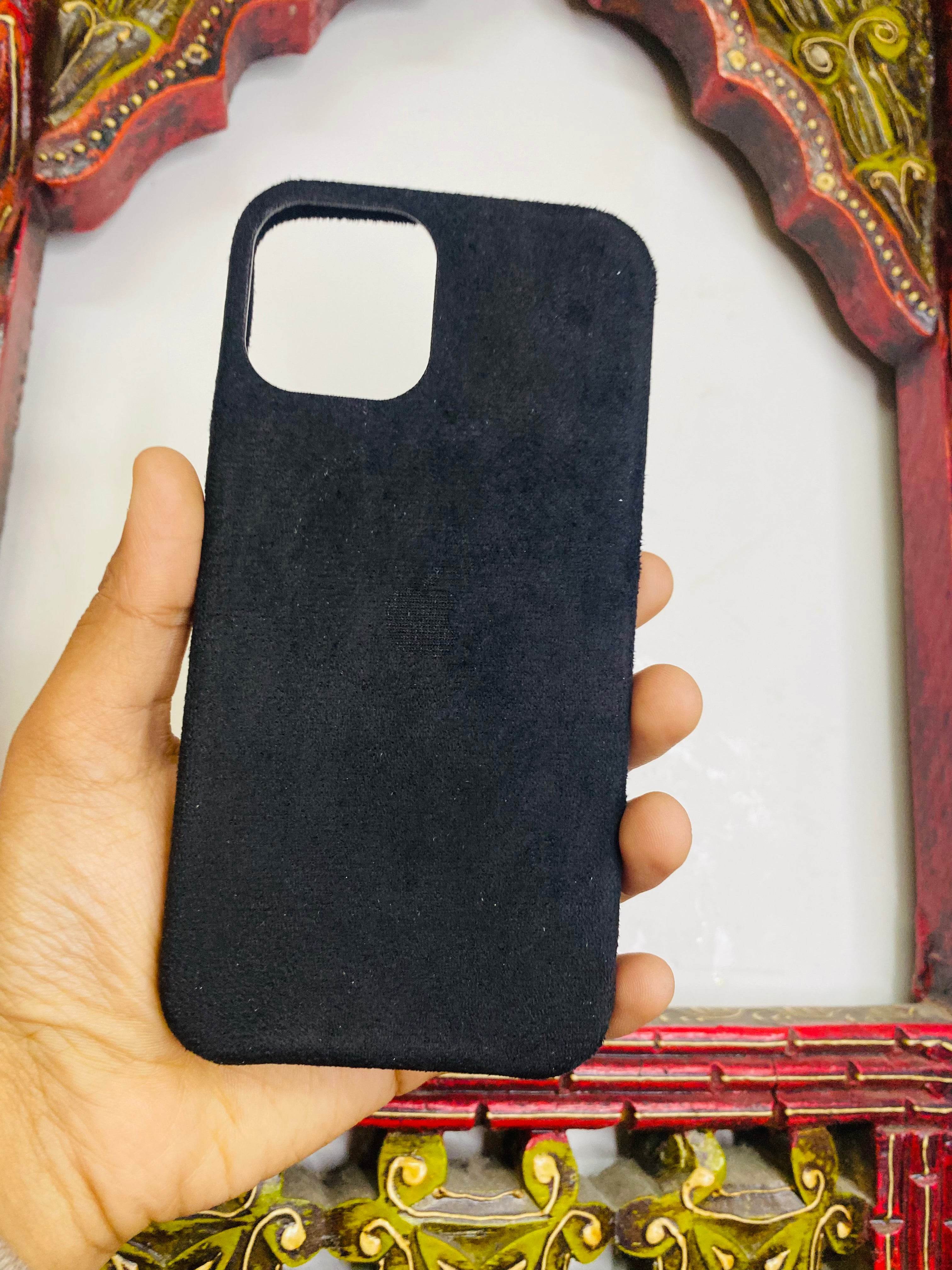 iPhone 12 Pro Max Premium Velvet Finish Case - Black - Guleel