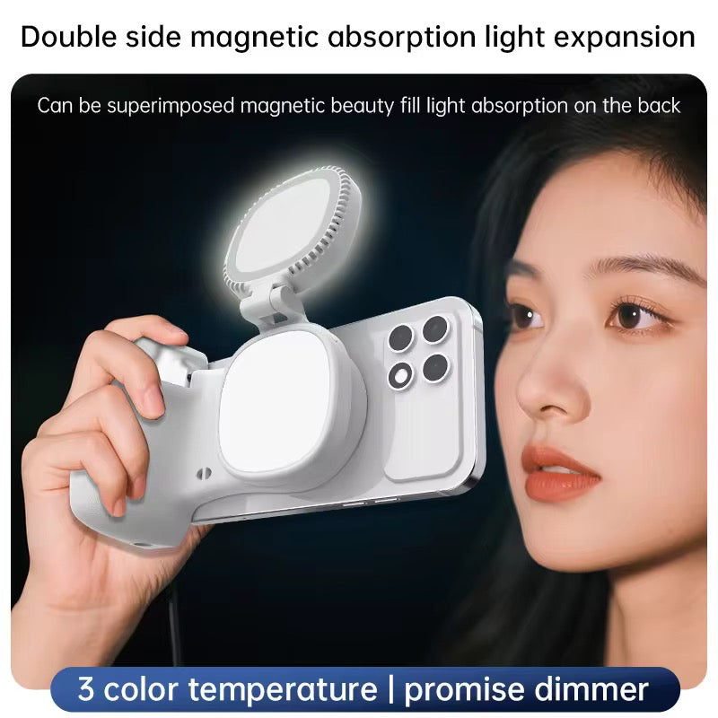 Magnetic Phone Camera DSLR Style Shutter Grip for Magsafe iPhone and Android with Wireless Shutter Button