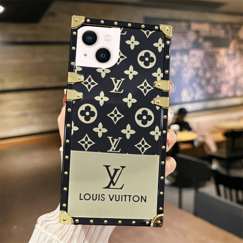 iPhone 13 Premium Shockproof Case - LV Design Black - Guleel
