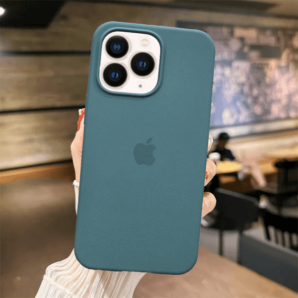 iPhone 13 Pro Premium Logo Silicon Case - Green - Guleel