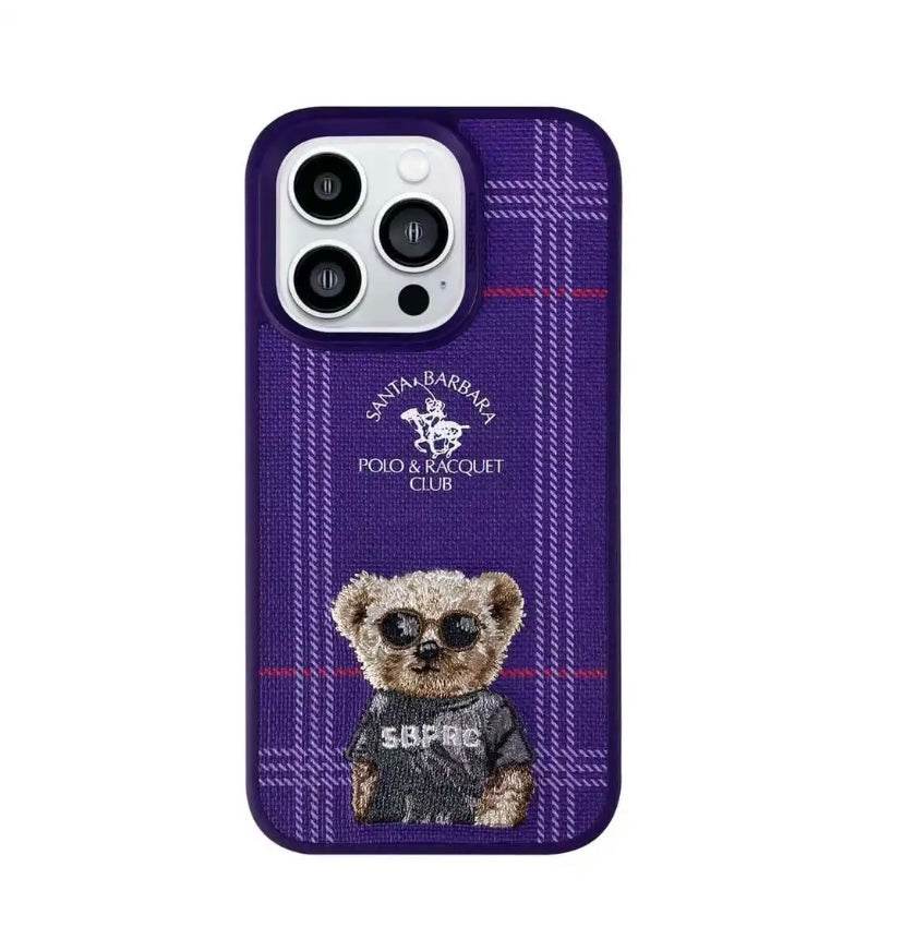 iPhone 14 Pro Premium Santa Barbara Polo Series Leather Cover – Purple - Guleel