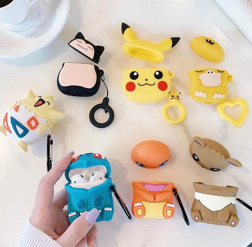 Airpod's 1 Cute Cartoon Silicone Apple Airpod's Case Cover ( Airpods Not Included ) Jordon Red - Guleel