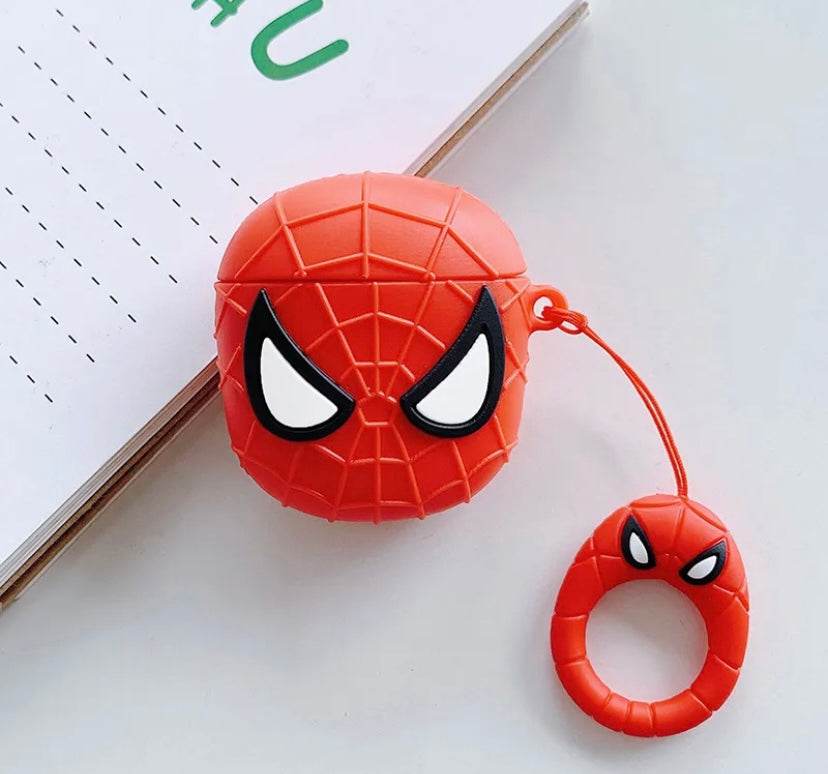 Airpod's 2 Cute Cartoon Silicone Apple Airpod's 1 Case Cover ( Airpods Not Included ) Spiderman - Guleel