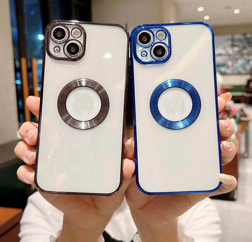 iPhone 14 Premium Magsafe Silicone Ring Case - Purple - Guleel