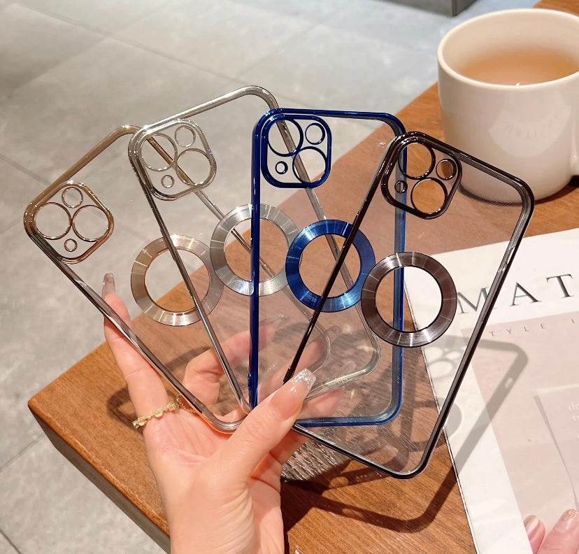 iPhone 14 Premium Magsafe Silicone Ring Case - Purple - Guleel