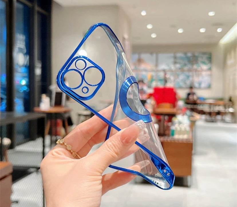 iPhone 14 Premium Magsafe Silicone Ring Case - Purple - Guleel