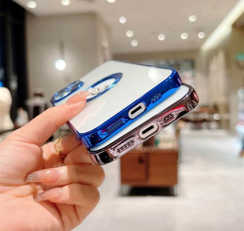 iPhone 14 Premium Magsafe Silicone Ring Case - Purple - Guleel