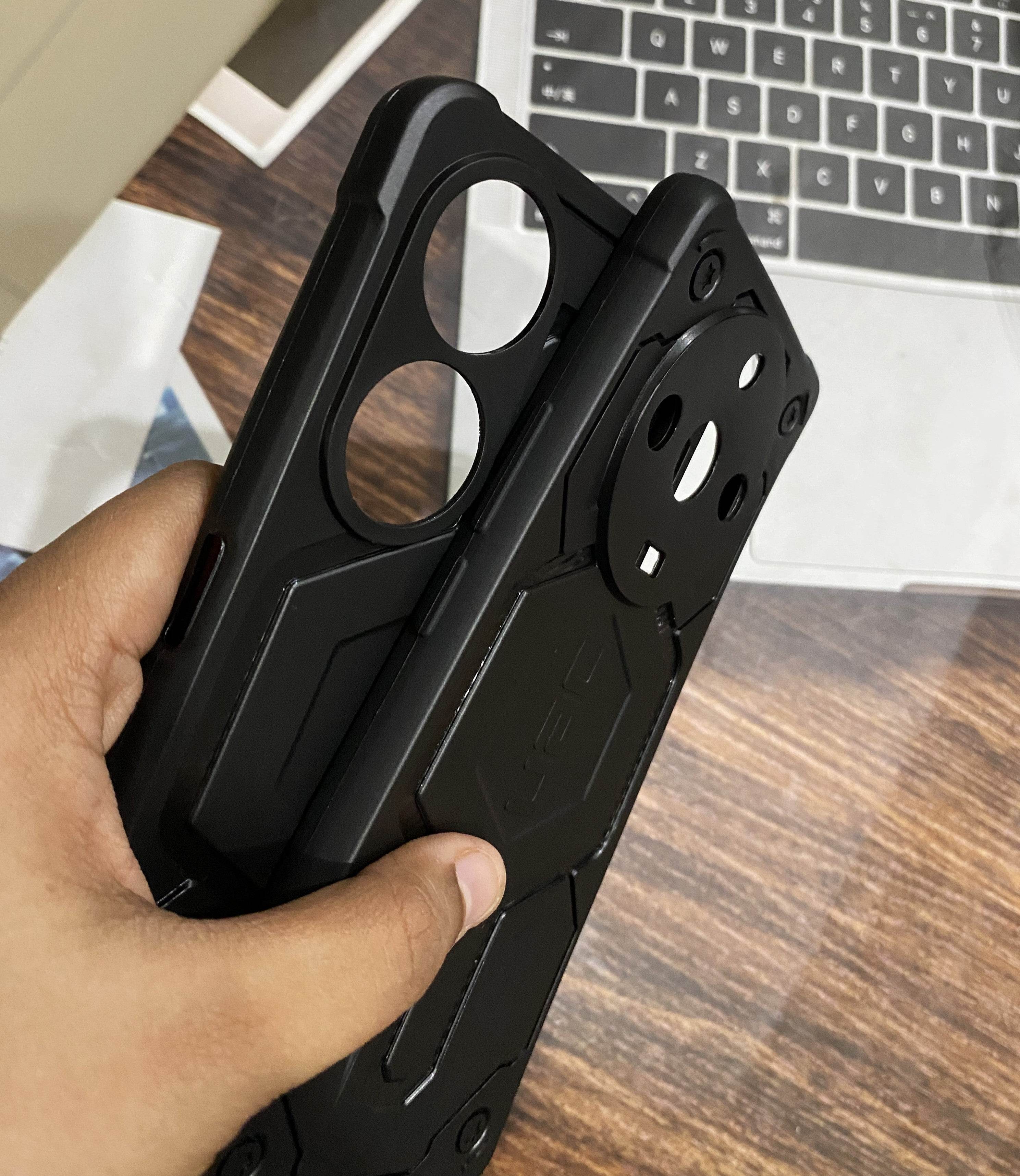 Vivo T2 5G Premium Armour Style Silicone Case - Black - Guleel