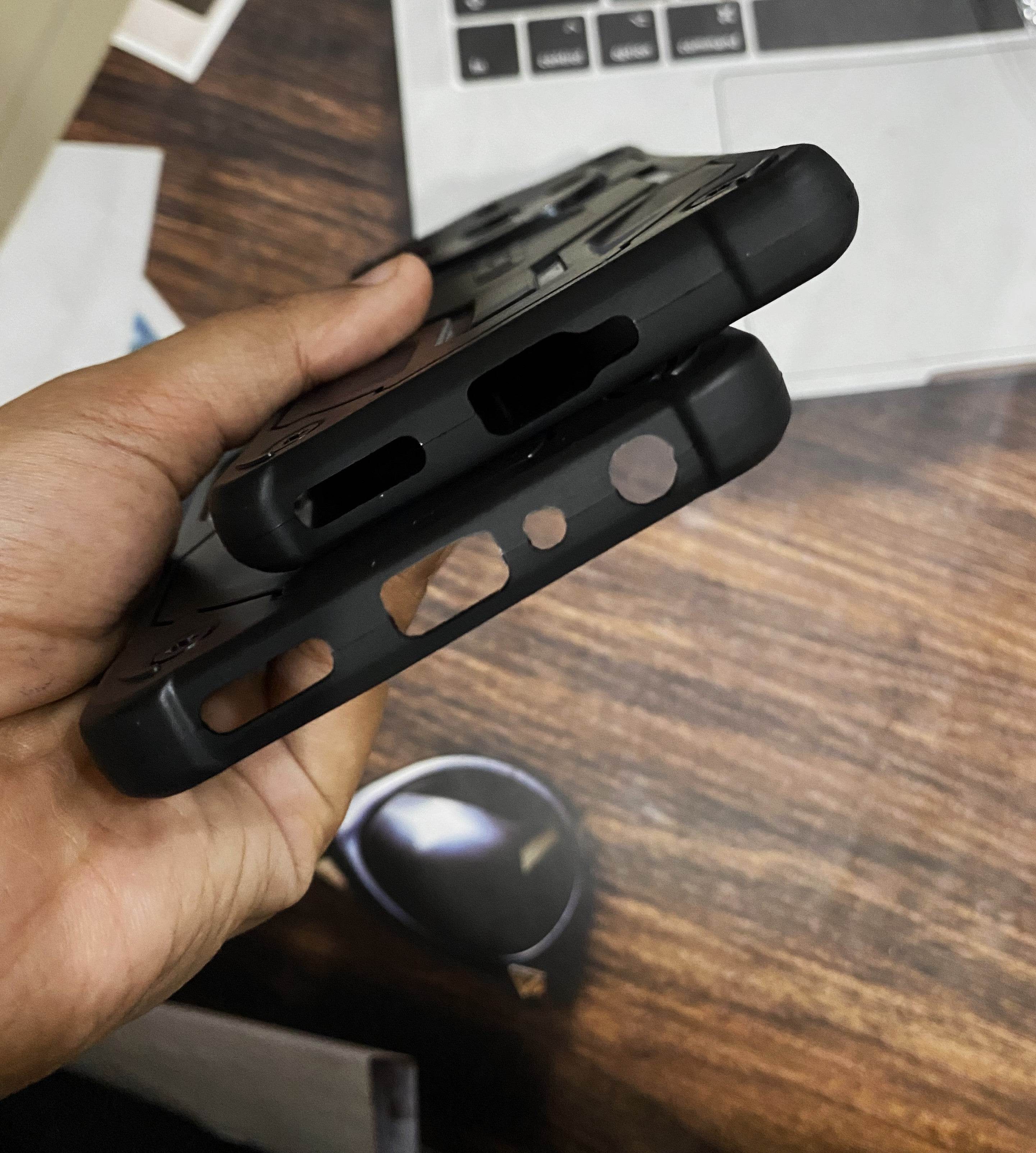 Vivo T2 5G Premium Armour Style Silicone Case - Black - Guleel