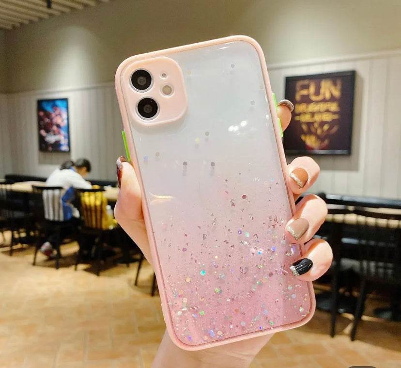 iPhone 12 Premium Glitter Shock Proof Case - Pink - Guleel