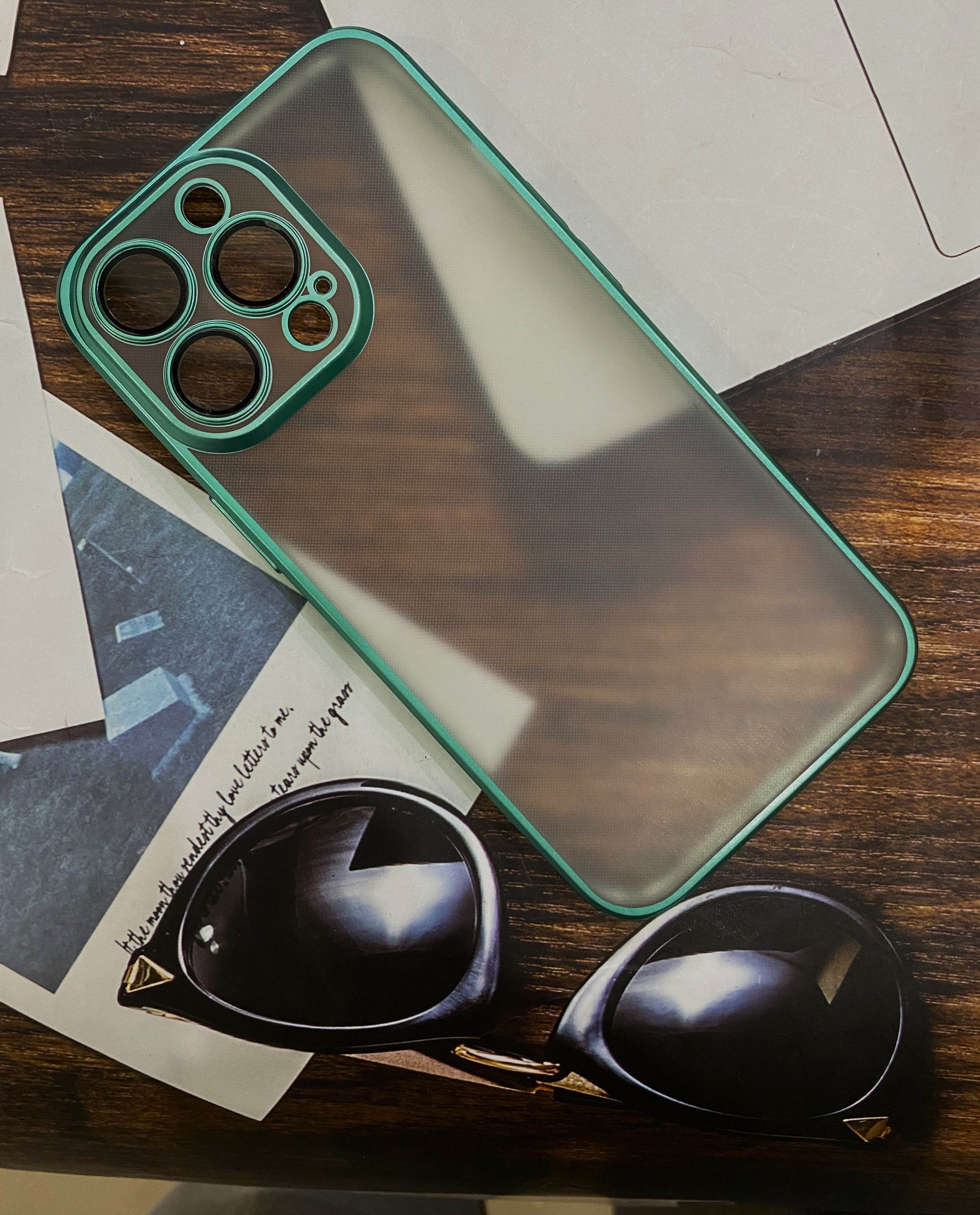 iPhone 13 Pro Premium Camera Lens Protection Case - Mint Green - Guleel