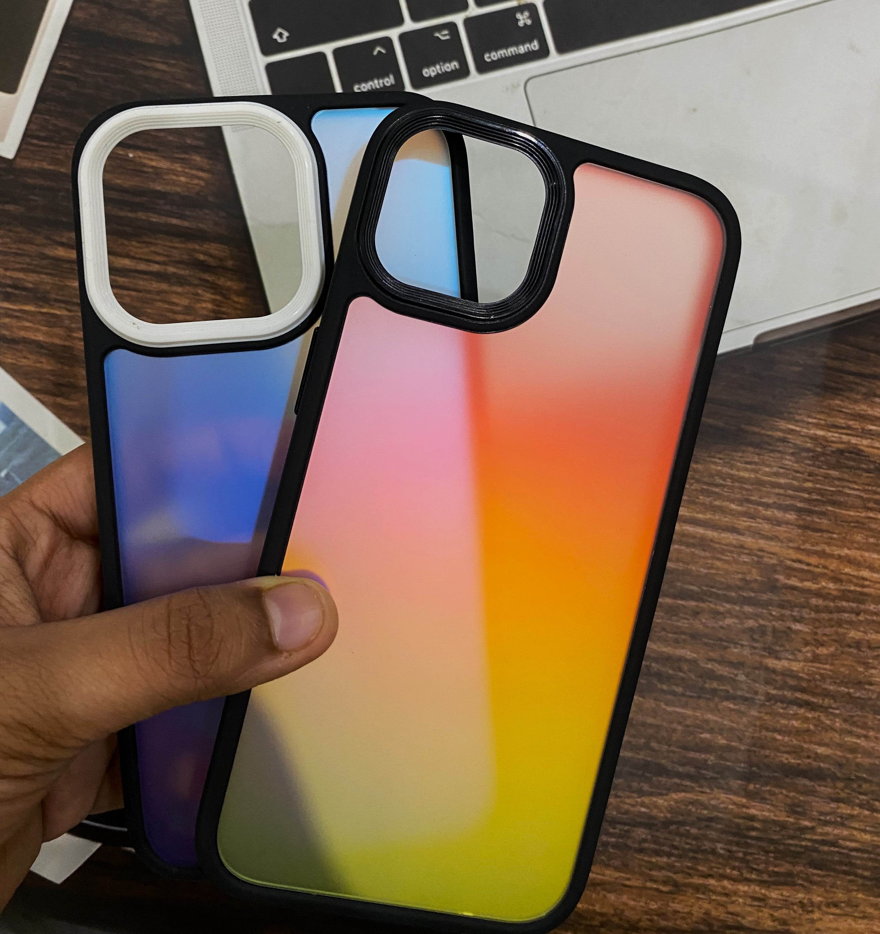 iPhone 13 Pro Premium Gradient Style Shock Proof Case - Blue Gradient - Guleel