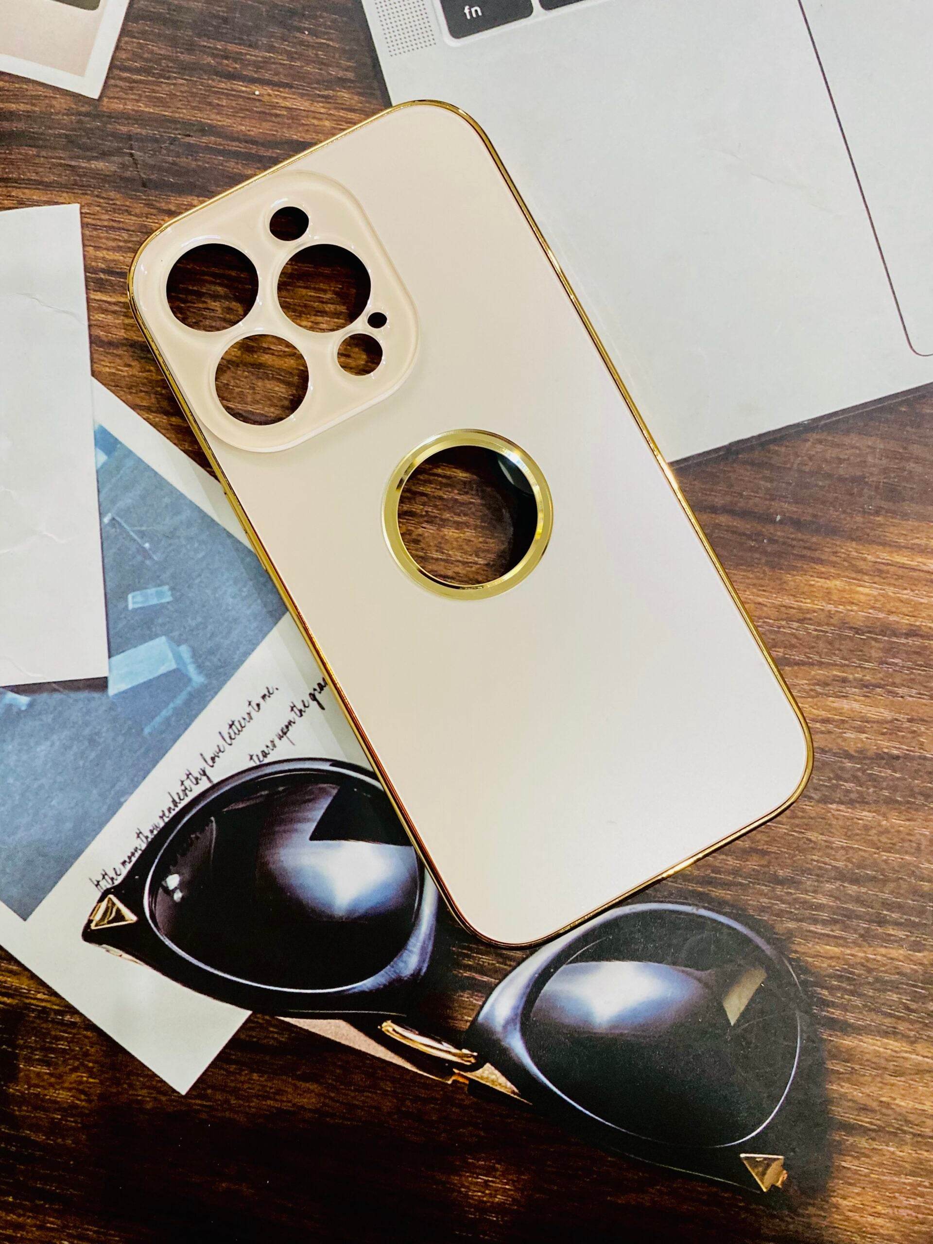 iPhone 14 Pro Premium Shockproof Scratch Proof Camera Protection Case – Gold - Guleel