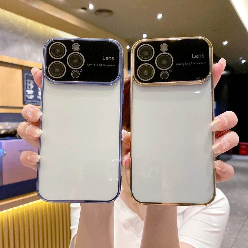 Premium Transparent Camera Lens Protection Silicone Case Cover - Sierra Blue - Guleel