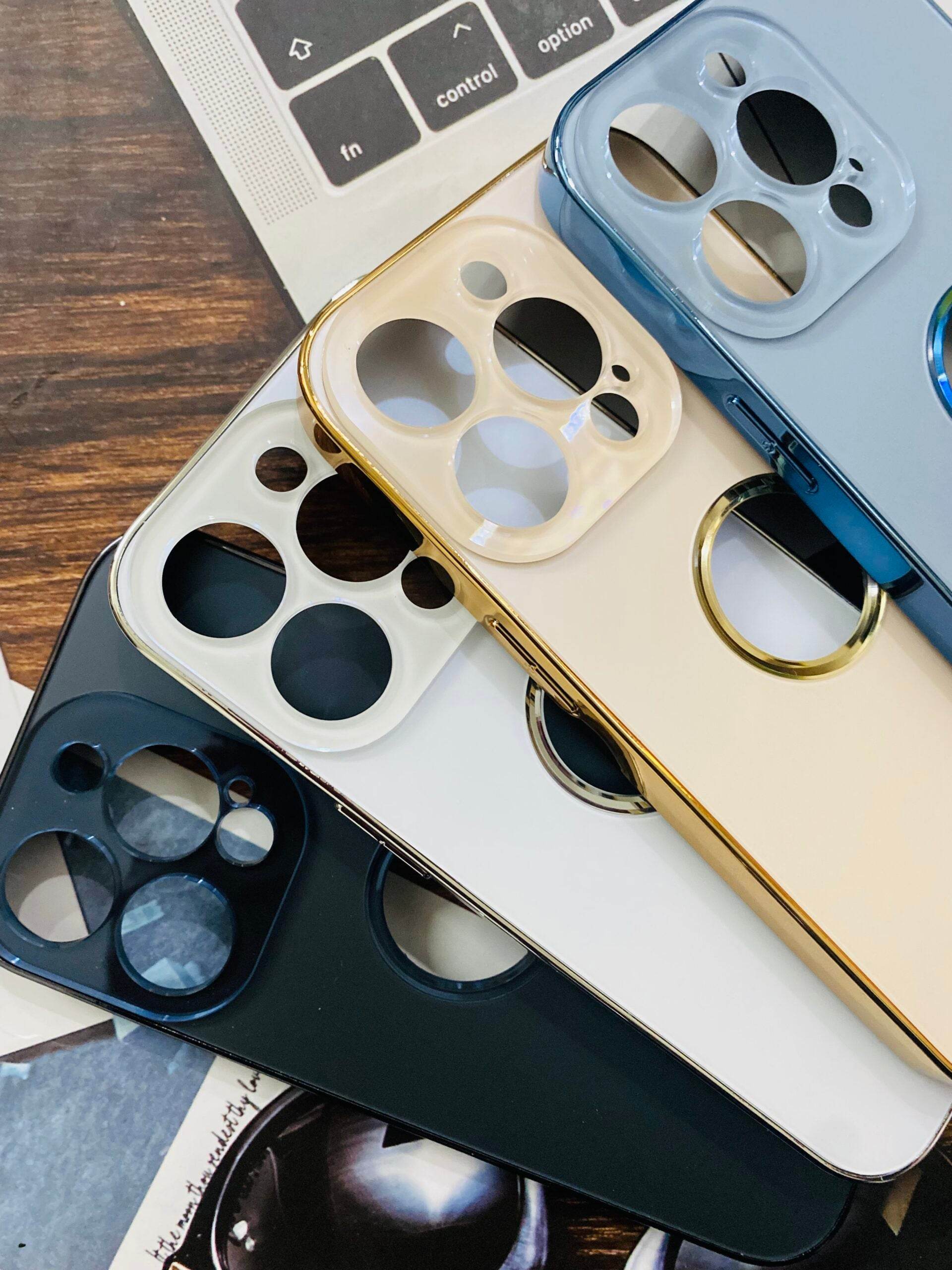 iPhone 14 Pro Premium Shockproof Scratch Proof Camera Protection Case – Gold - Guleel