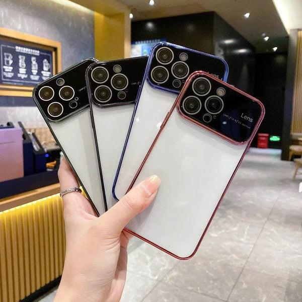 Premium Transparent Camera Lens Protection Silicone Case Cover - Gold - Guleel