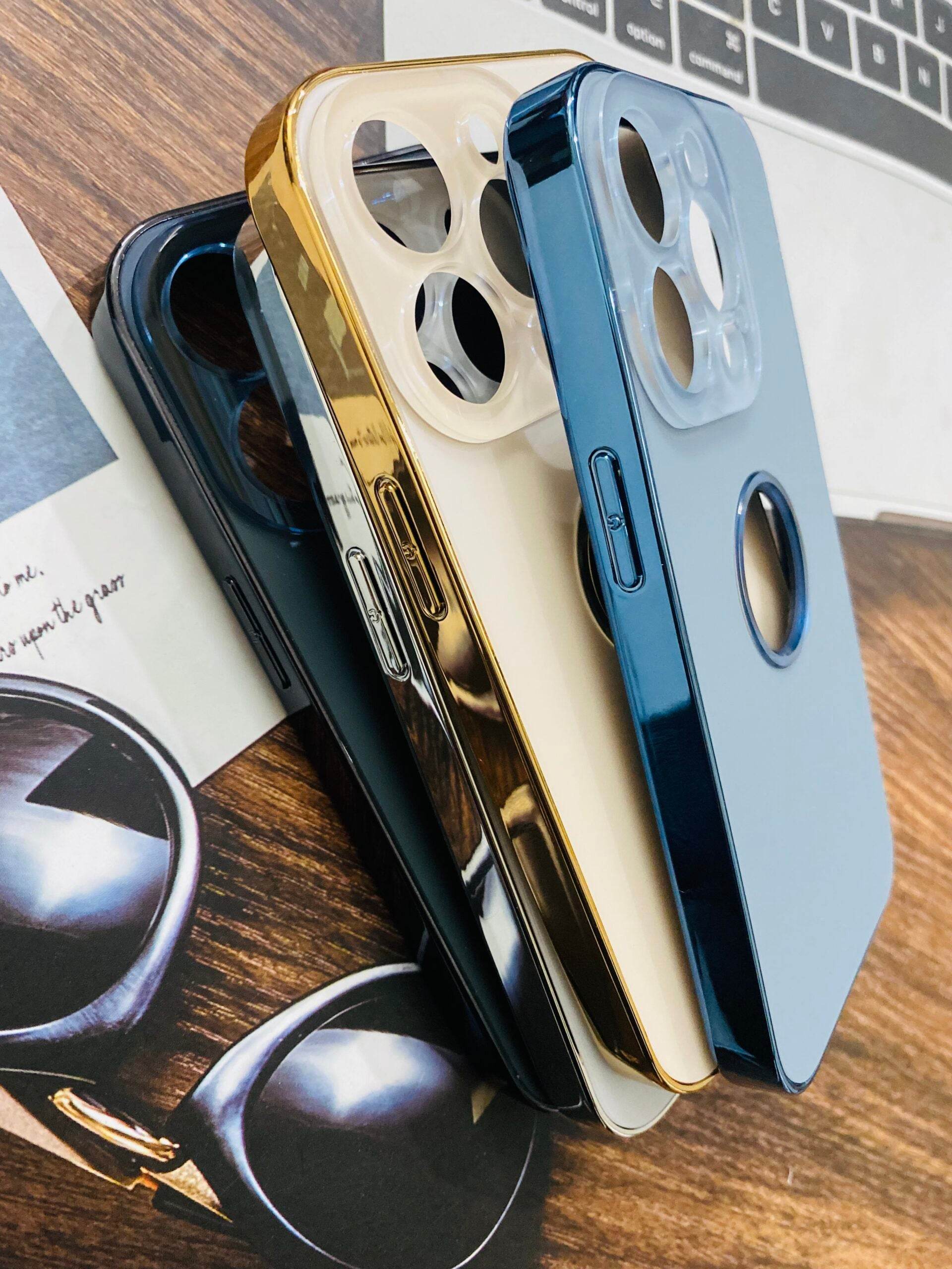 iPhone 14 Pro Premium Shockproof Scratch Proof Camera Protection Case – Gold - Guleel