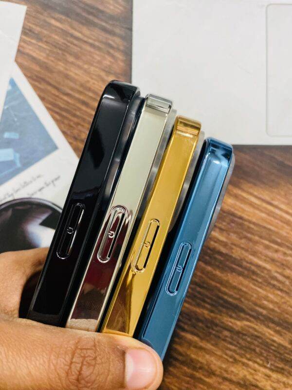 iPhone 14 Premium Shockproof Scratch Proof Logo Cut Cover- Gold - Guleel