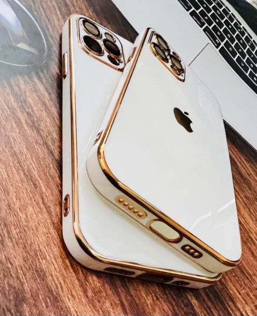 iPhone 13 Pro Max Premium Camera Lens Protection Silicon Case - White - Guleel