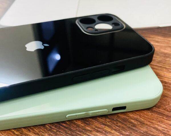 iPhone 12 Pro Max Premium Glass Camera Protection Shockproof Case- Black - Guleel