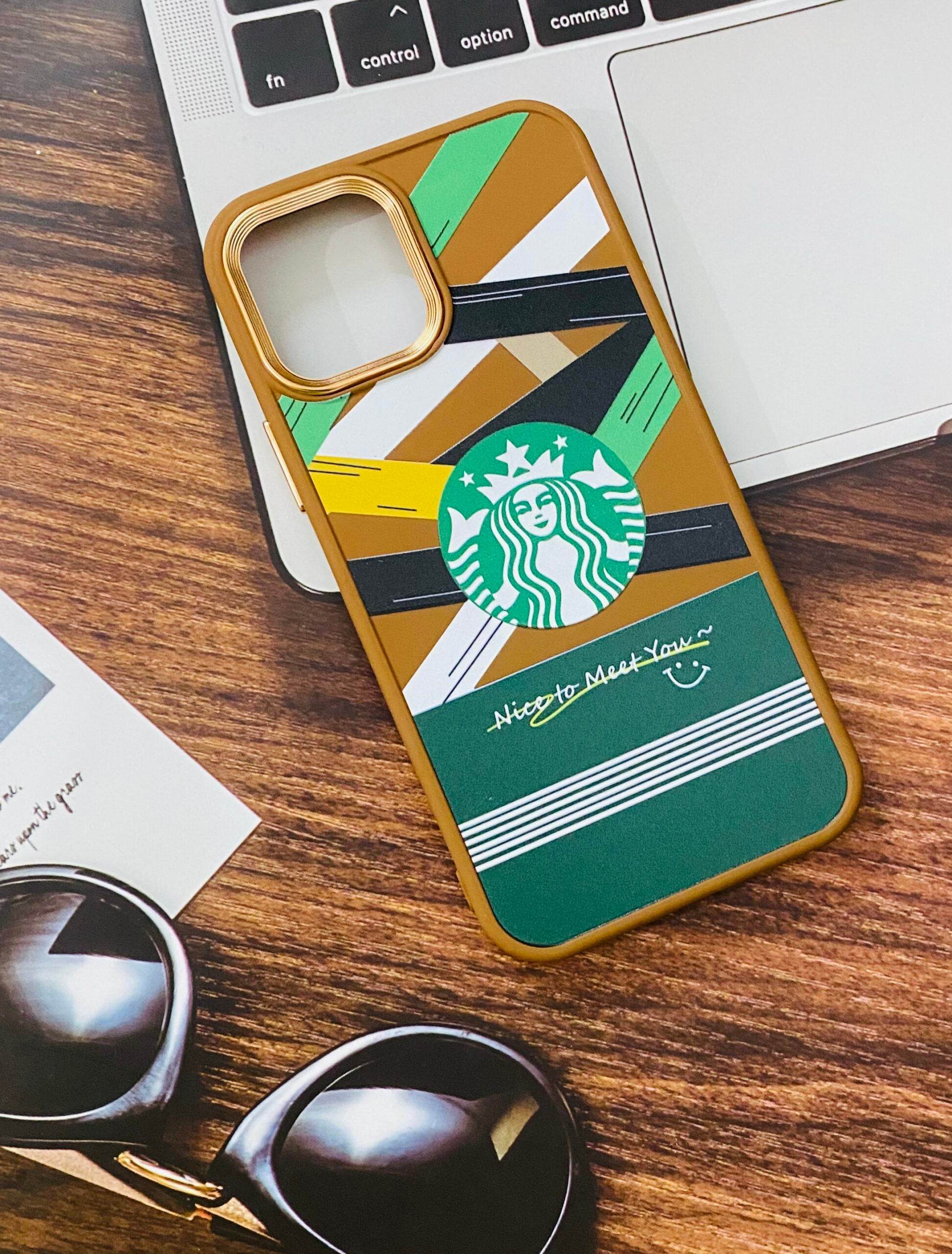 iPhone 13 Pro Premium Starbucks Mobile Cover - Brown - Guleel