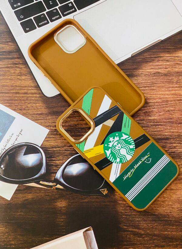 iPhone 13 Pro Premium Starbucks Mobile Cover - Brown - Guleel