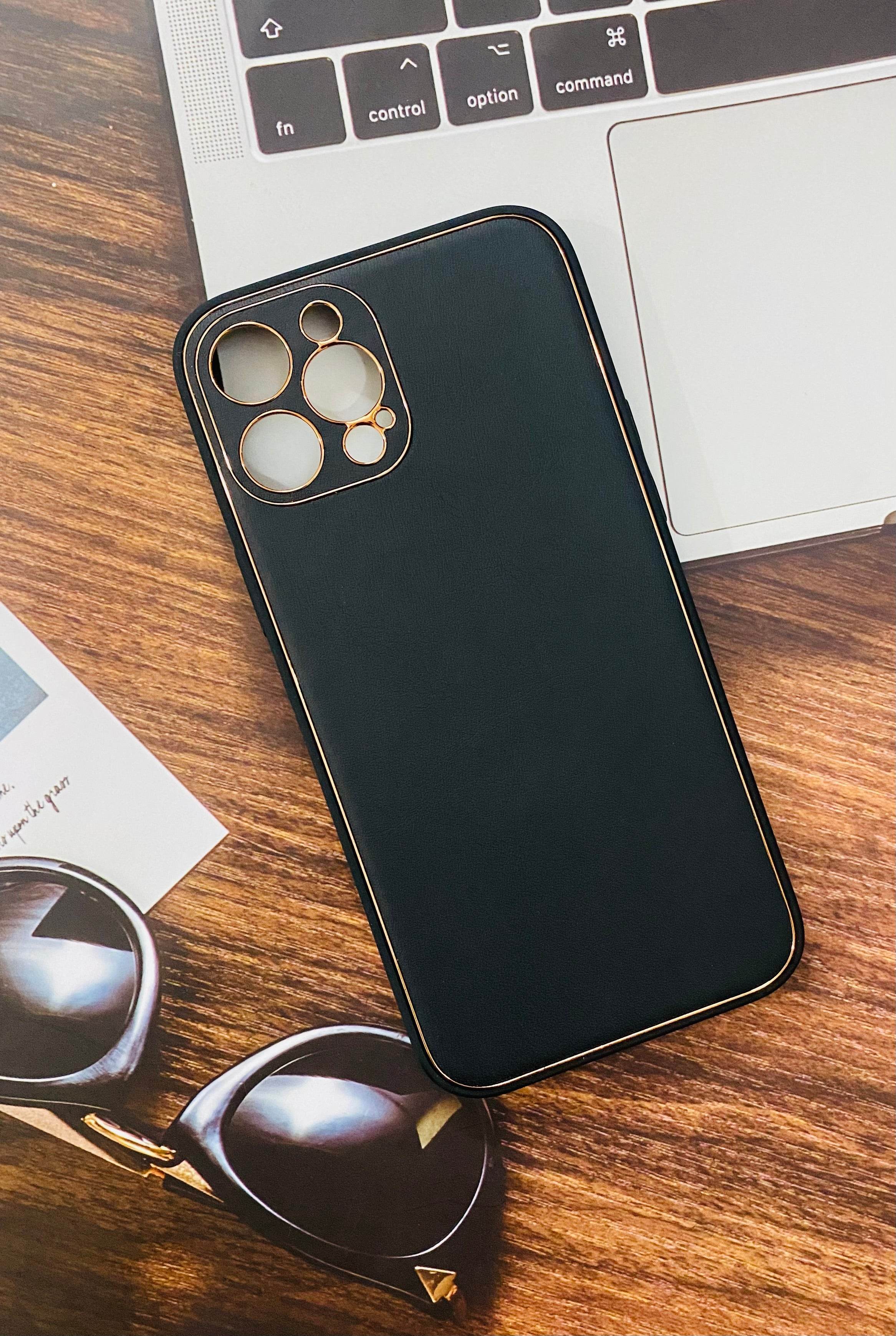 iPhone 11 Pro Premium Leather Camera Protection - Black - Guleel