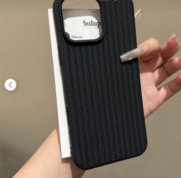 Sleek Grip Stylish Silicone Back Cover - Black