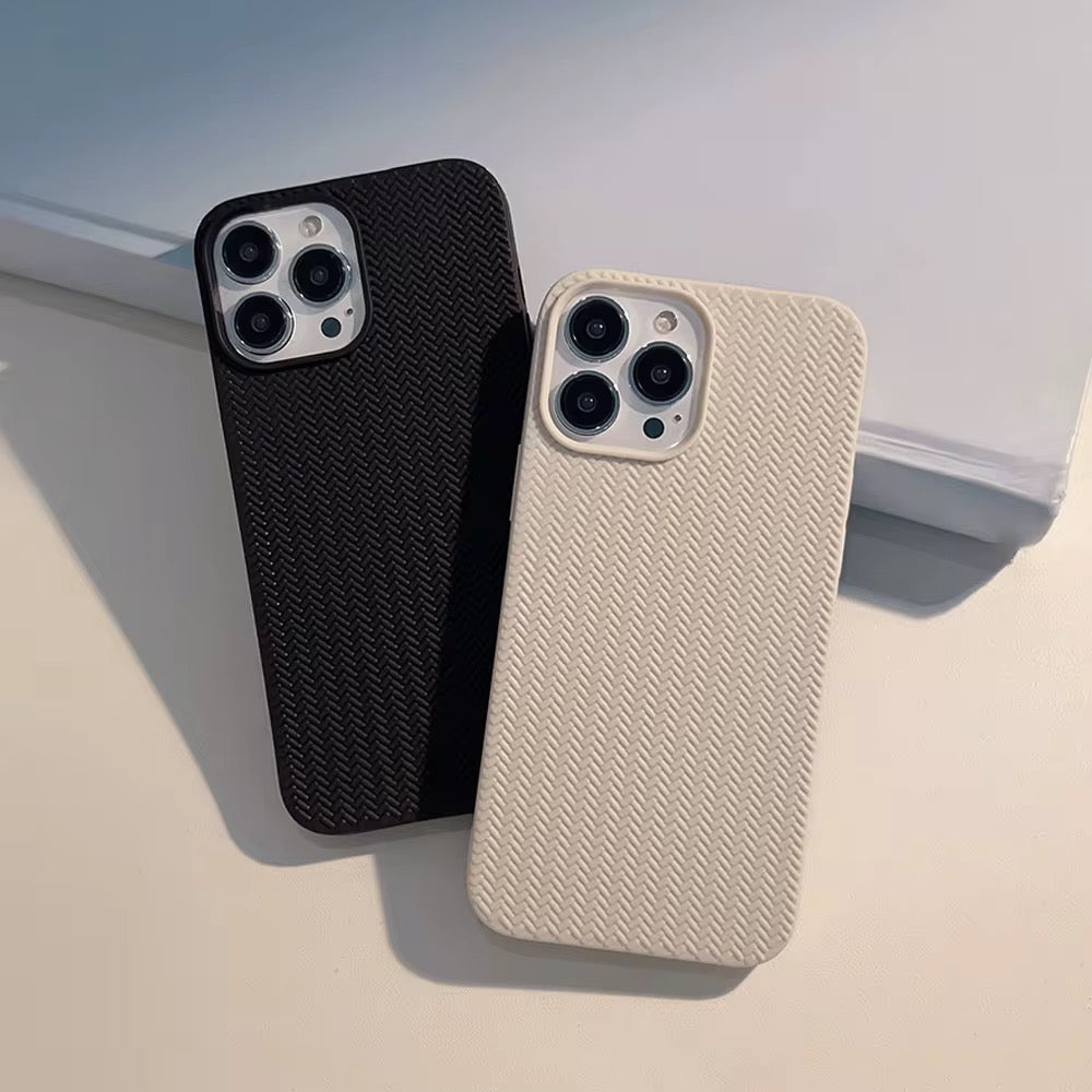 Sleek Grip Stylish Silicone Back Cover - Black