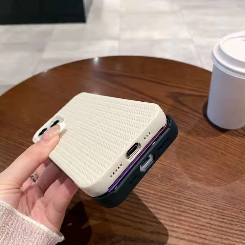 Sleek Grip Stylish Silicone Back Cover - Black