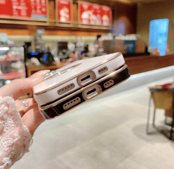 iPhone 12 Premium Silicone Camera Protection Logo Cut Case - Black - Guleel