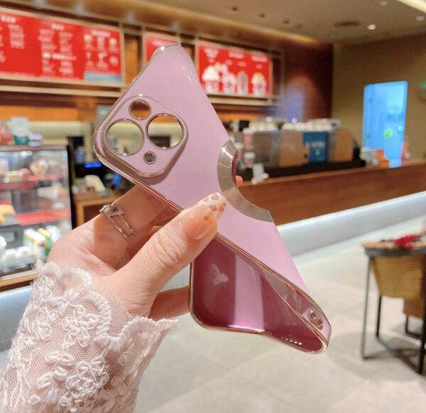 iPhone 12 Premium Silicone Camera Protection Logo Cut Case - Black - Guleel