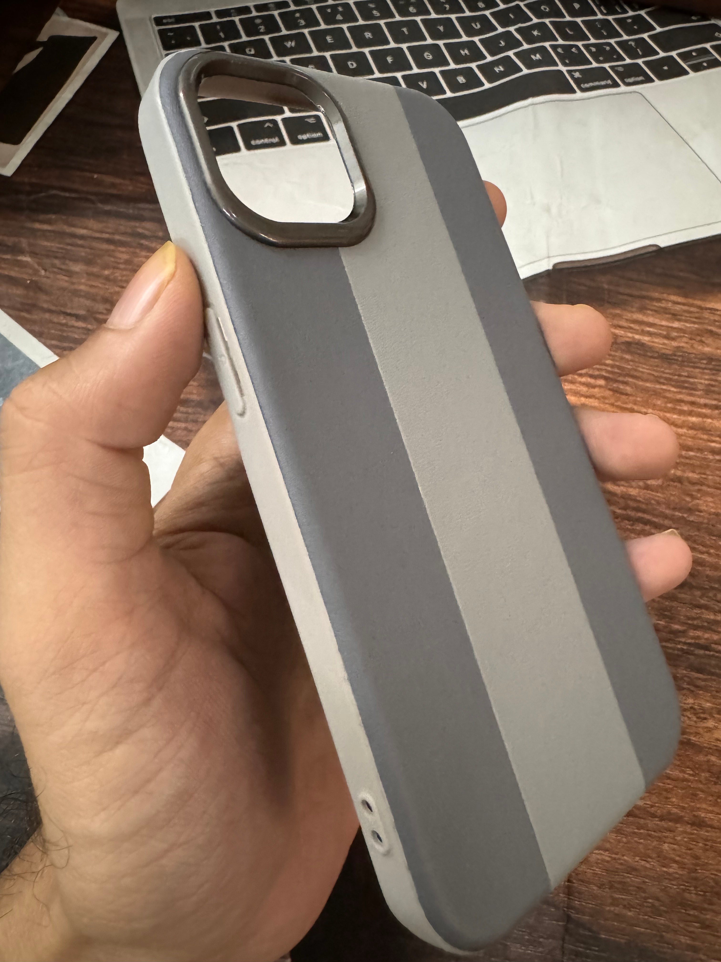 Premium Shockproof Hard Back Case Cover - Grey