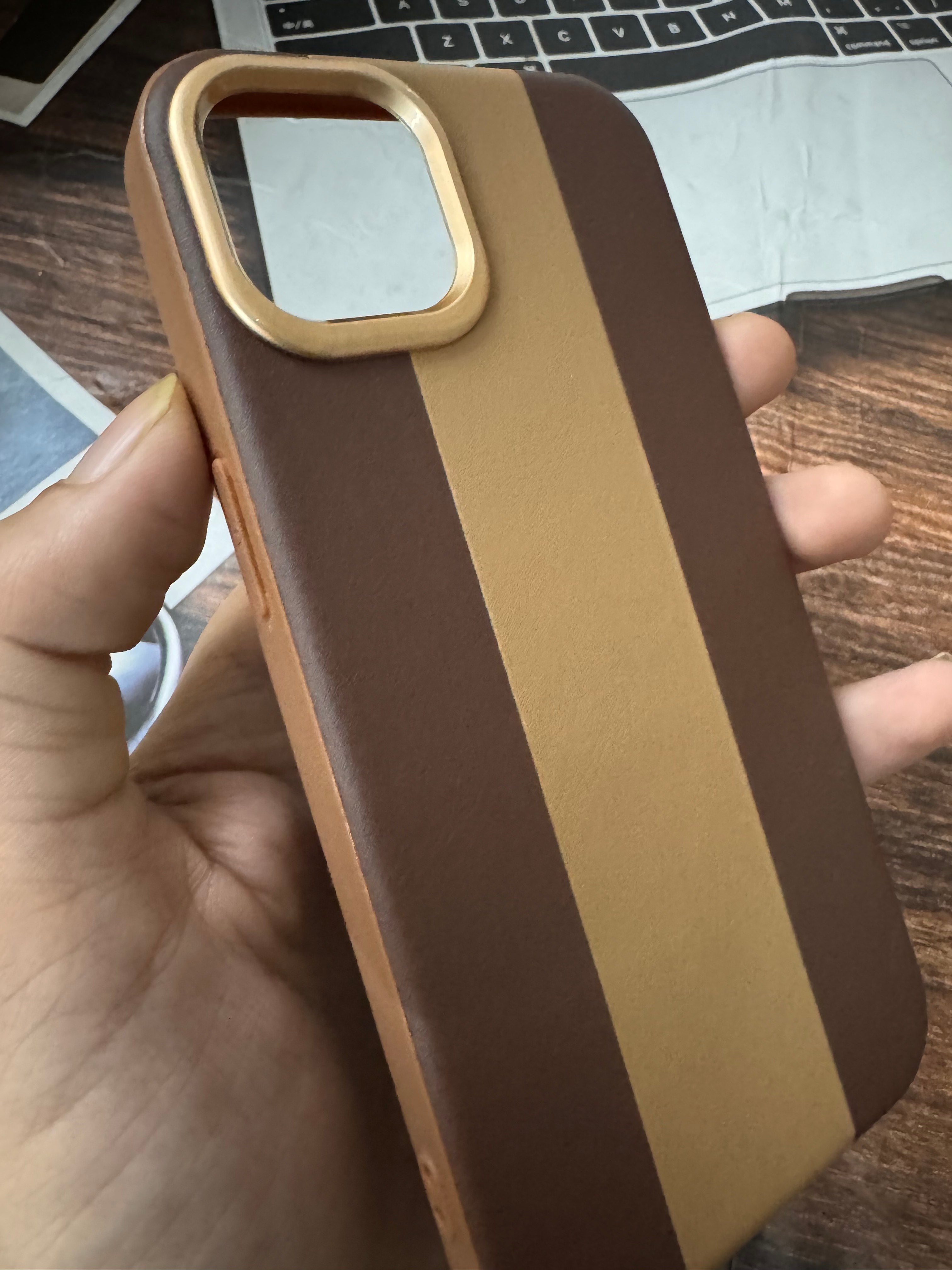 Premium Shockproof Hard Back Case Cover - Brown