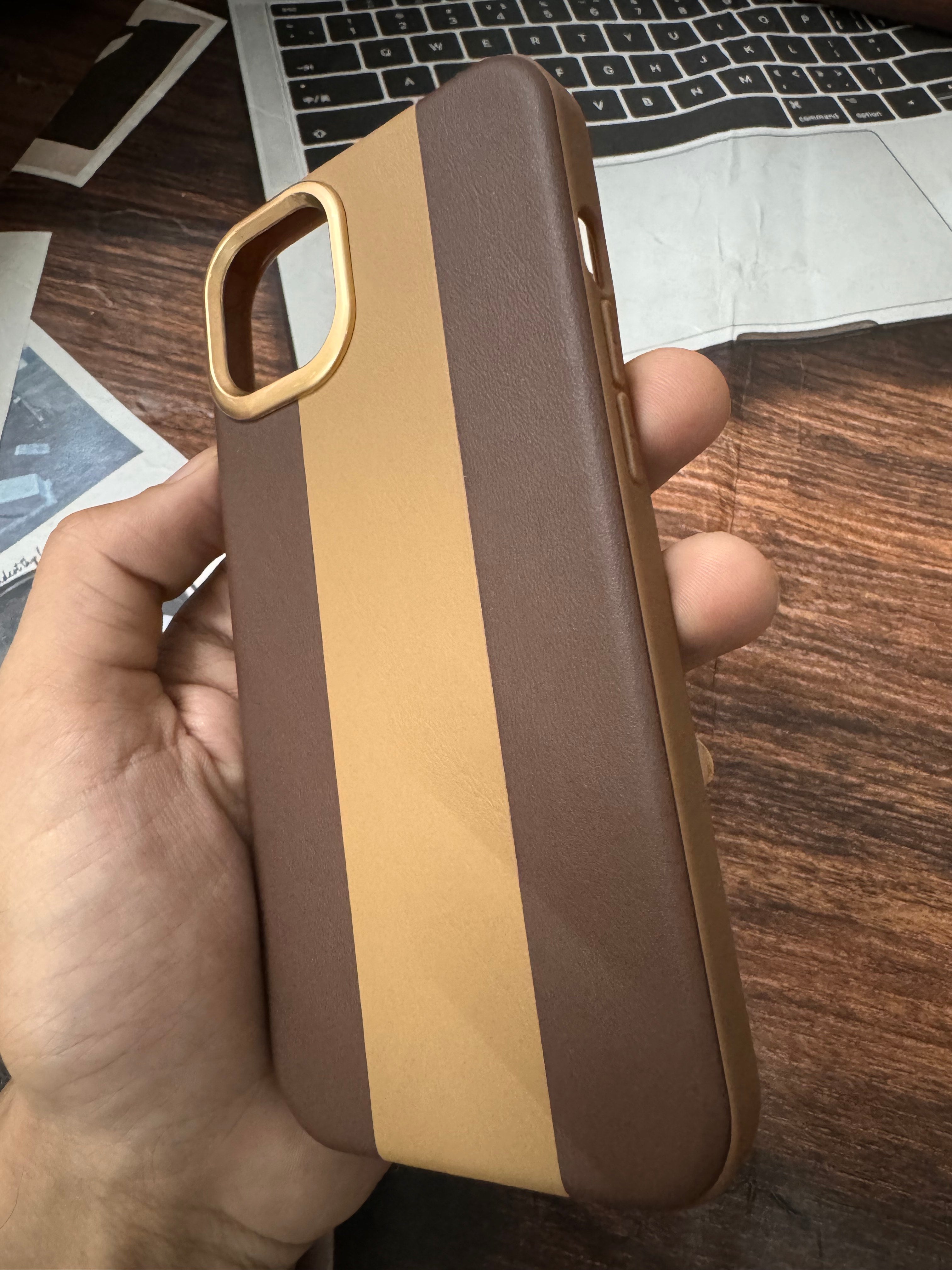 Premium Shockproof Hard Back Case Cover - Brown