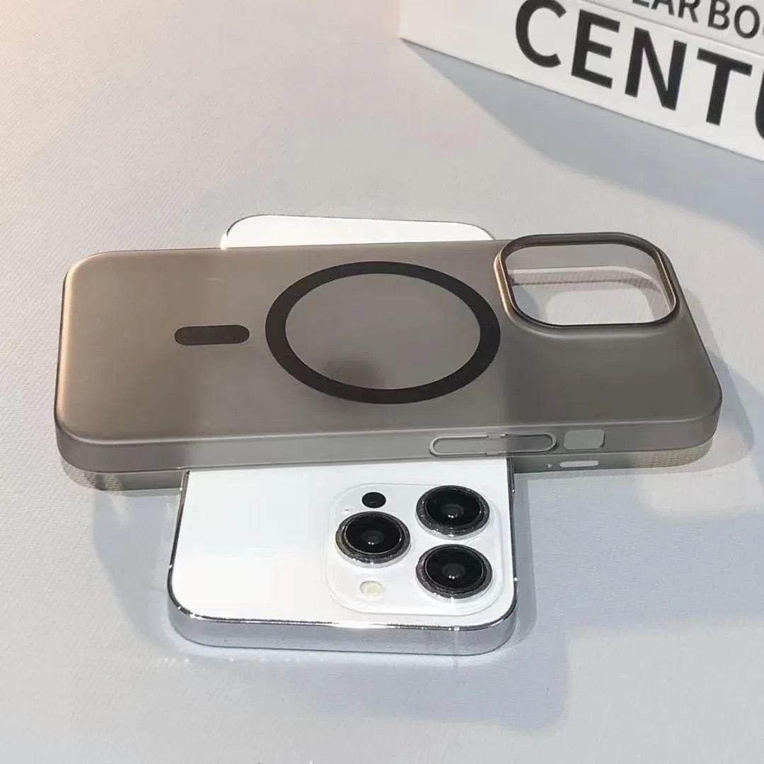 Premium Matte Magsafe Silicone Case Cover - White - Guleel