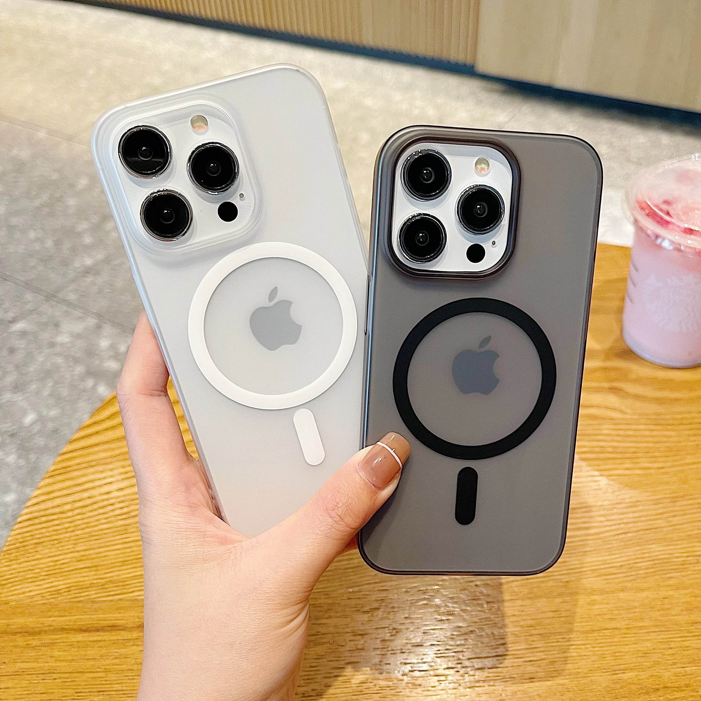 Premium Matte Magsafe Silicone Case Cover - Black - Guleel